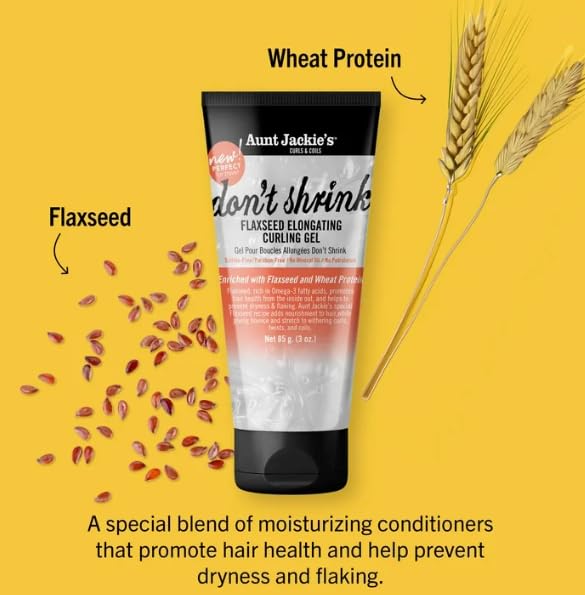 Aunt Jackie's Don't Shrink Flaxseed Elongating Curling Gel 3 Oz