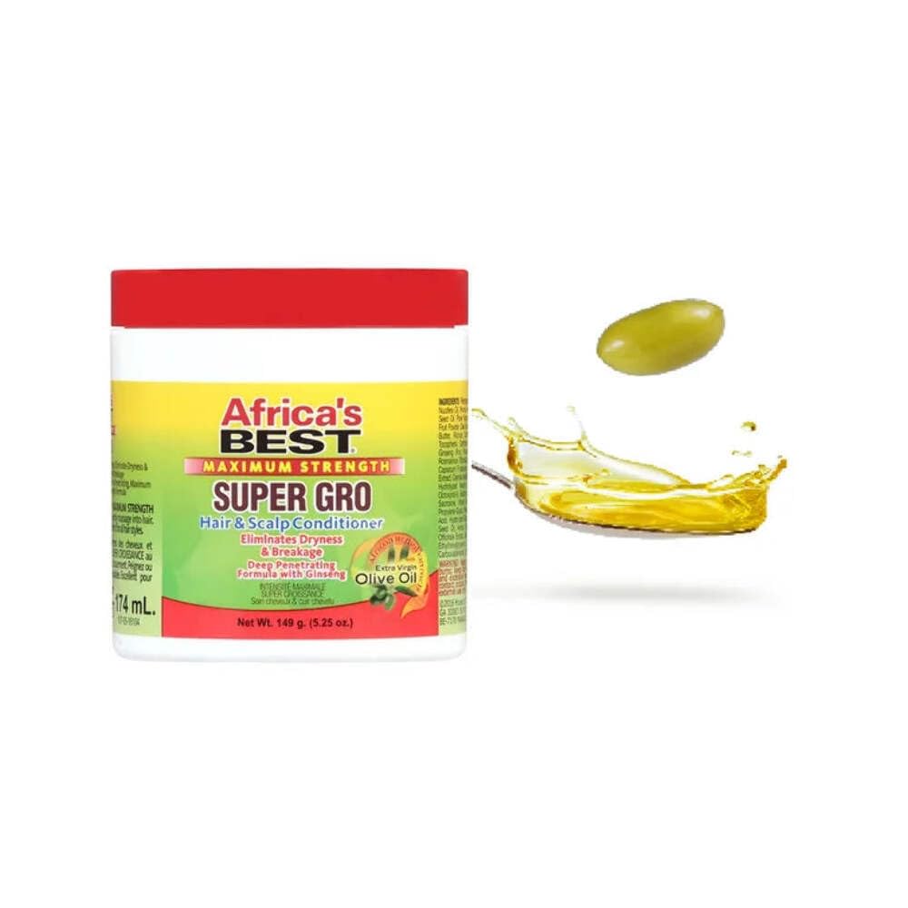 Africa's Best Maximum Strength Super Gro Hair & Scalp Conditioner, 5.25 oz