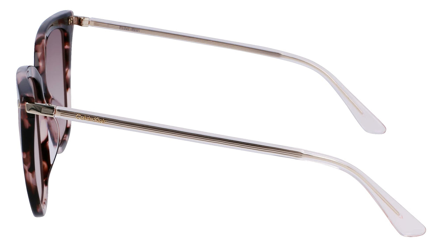 Calvin Klein Women's Sunglasses CK22532S - Rose Tortoise with Burgundy Grad Lens