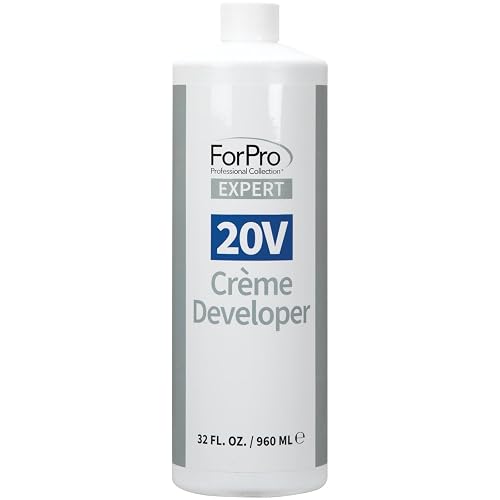 ForPro Expert 20 Volume Crème Developer, 32 Fl Oz - for Hair Lightening, Gray Coverage & Color Deposit with Standard Lift
