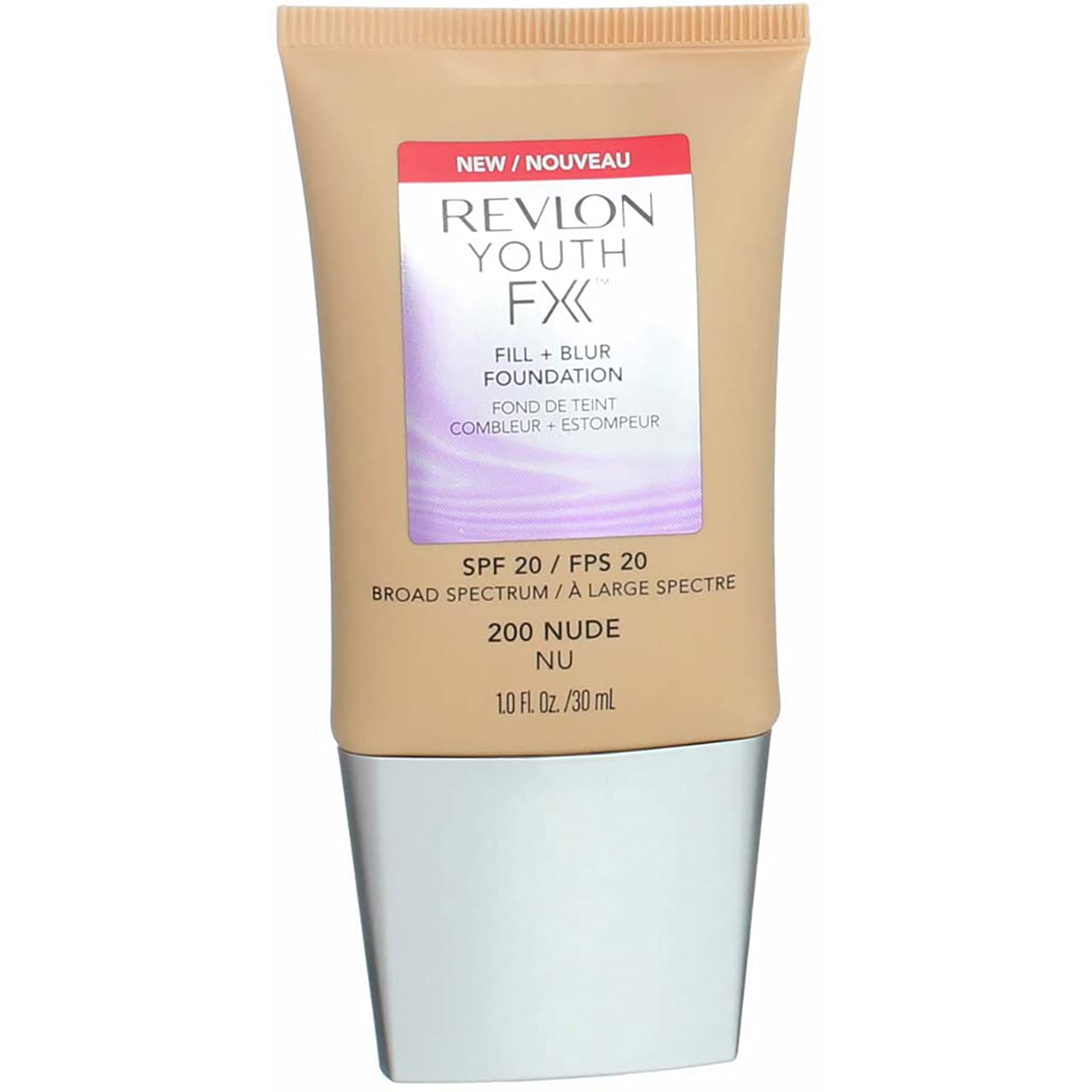 Revlon Youth Fx Fill + Blur Foundation, 200 Nude, 1 fl oz (Pack of 2)