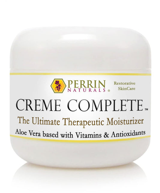 Creme Complete – All Natural Restorative Anti-Aging Moisturizer for Sun Damage, Wrinkles, Rosacea, Eczema, Psoriasis & More