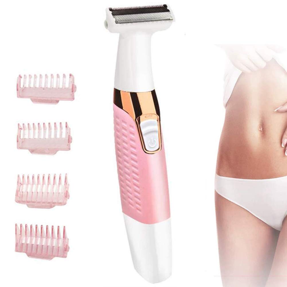 Electric Shaver Trimmer for Women Full Body,Painless Lady Wet & Dry Electric Bikini Line Trimmer Body Hair Remover for Leg Underarm Eyebrow Public,USB