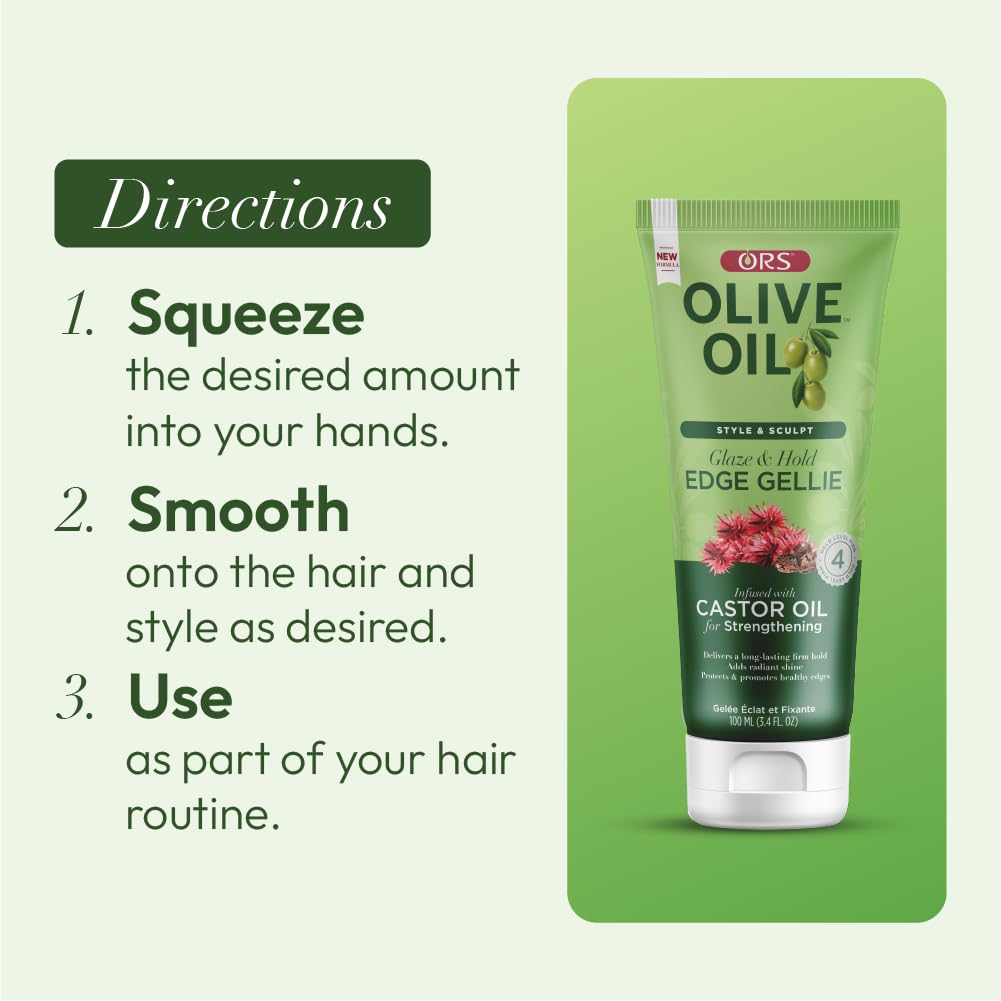 ORS Style & Sculpt Edge Gellie with Castor Oil for Strengthening 3.5 Ounces