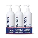 Huron Shower Kit for Men and Women - Shampoo, Conditioner & Body Wash with Sea Salt + Driftwood Scent, Hydrating, Phthalate-Free, non-toxic