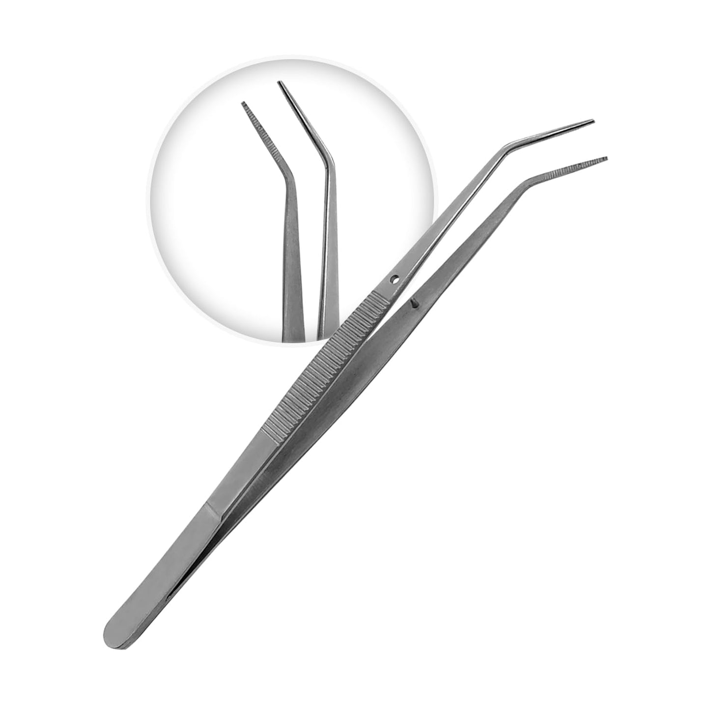Splinter Forceps - Fine Point - Tweezers Stainless Steel Straight & Curved (Curved 6") Beauty and Personal Care SURGICAL ONLINE