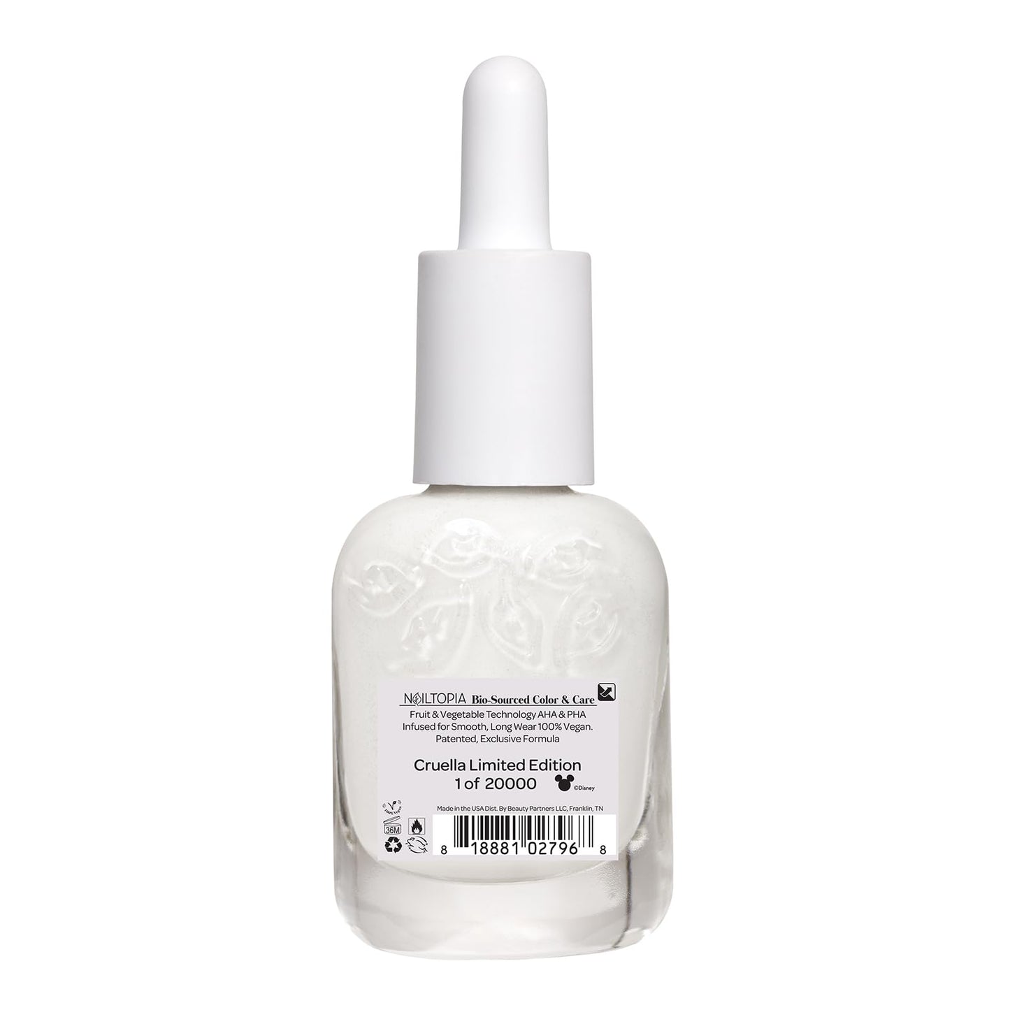 Nailtopia Bio-Sourced Chip Free Nail Lacquer Disney Collection, Cruella, 0.41 oz - All Natural - Vegan - Strengthening - Quick-Dry - Long Lasting Beauty & Personal Care Nailtopia
