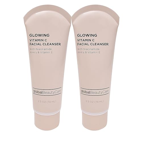Global Beauty Care Vitamin C Facial Cleanser - Niacinamide, AHA & Vitamin E, 2-Pack (2x 2.5 fl oz)