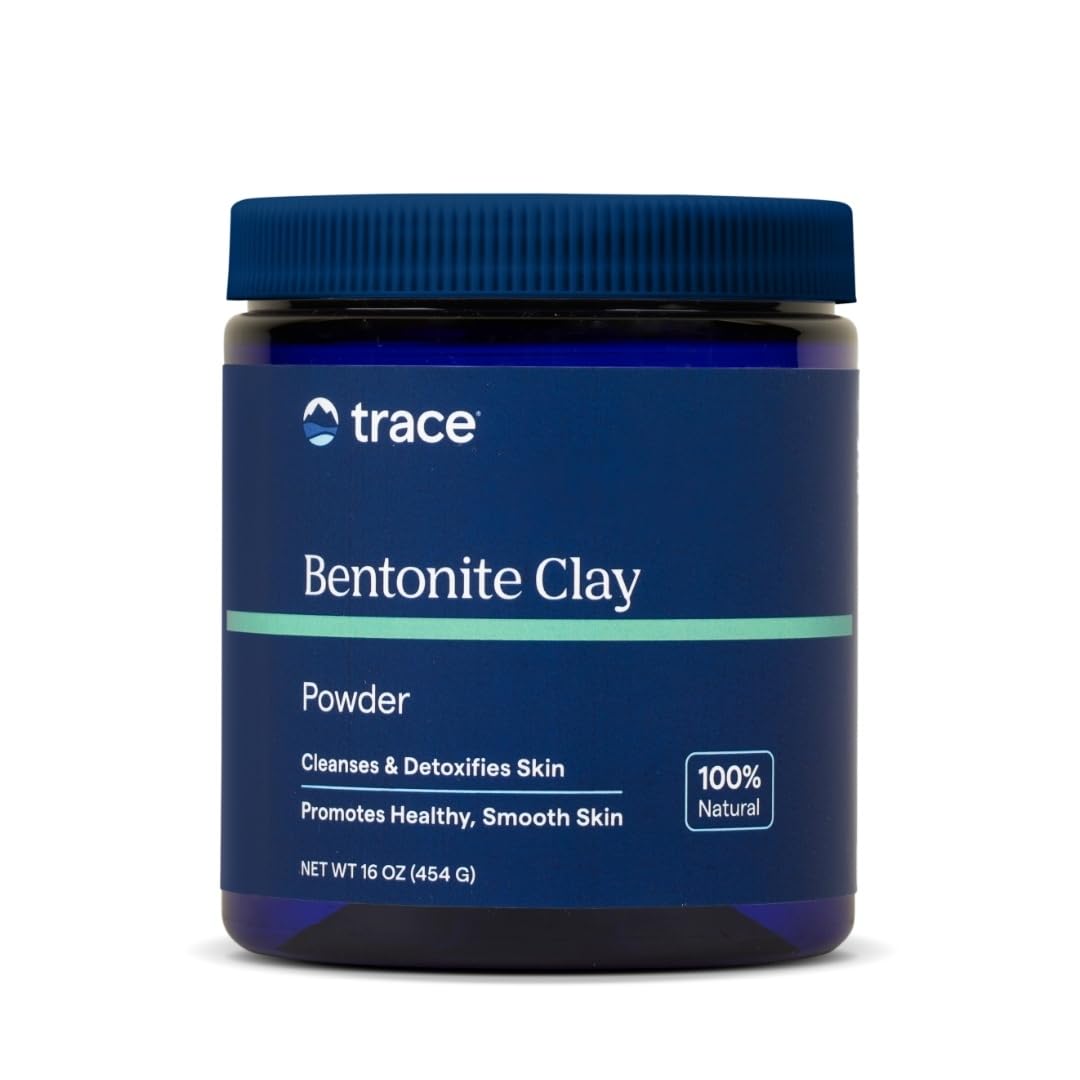 Trace Minerals Bentonite Clay - Bentonite Clay Mask for Clear Skin - Face & Body Mask - Deep Cleaning - Remove Impurities - 100% Natural - 16 oz (15
