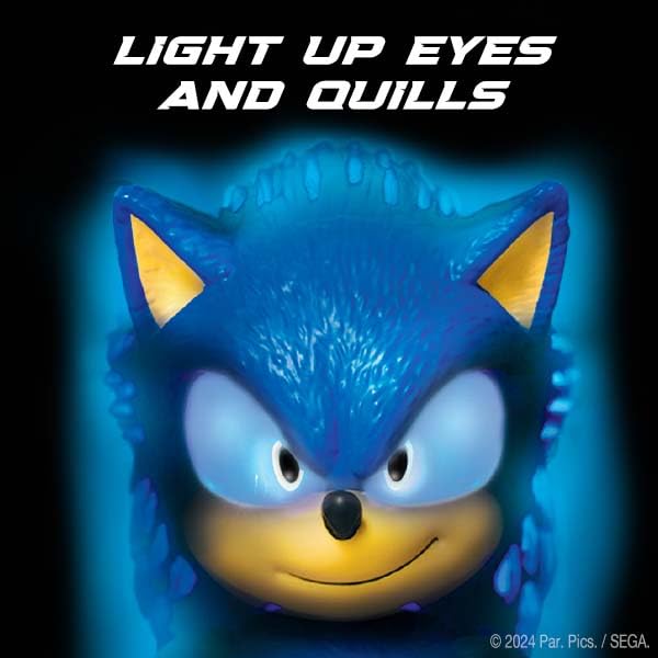 Sonic The Hedgehog 3 Ultimate Talking Sonic 12-Inch Figure, Features 30+ Iconic and Humorous Phrases and Sounds from The Movies, Light-Up Eyes