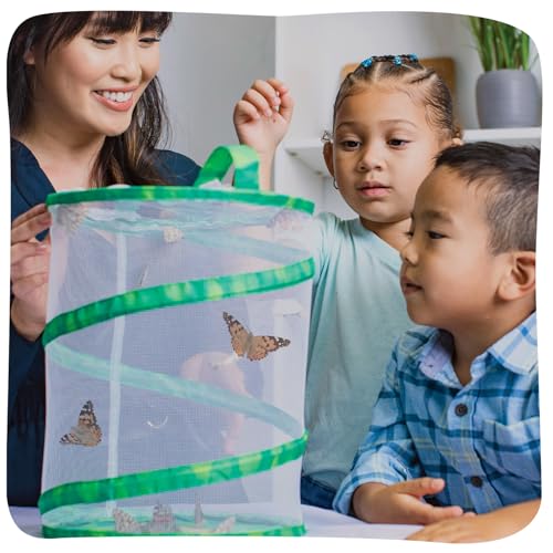 Insect Lore Butterfly Garden Kit – STEM Live Butterfly Growing Habitat with Caterpillars & Voucher, Educational Kit for Kids, Classrooms & Homeschool