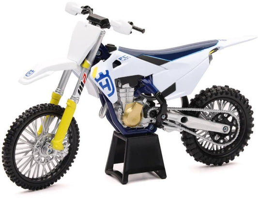 New Ray Husqvarna FC450 White and Blue 1/12 Diecast Motorcycle Model