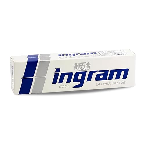 Lather Shave Cool Ingram Shaving Cream Tube 60g Glycerin Coconut Oil Made In Egypt ( 2 Pack = 4.23 oz / 120 gm )