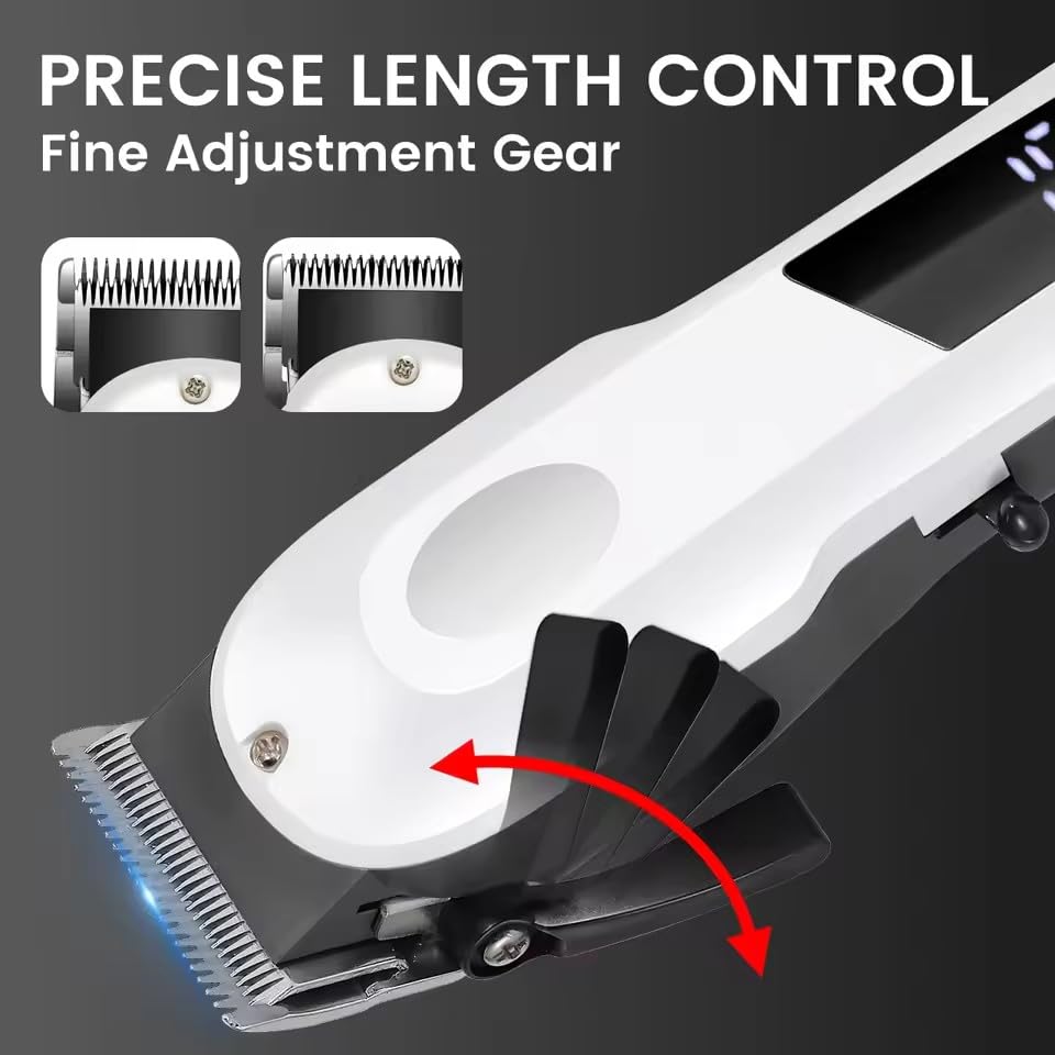 GLESVOWIO Electric Hair Trimmer Professional Salon High Power Hair Clippers with 4 Combs Home Use Beard Razor Pusher USB Charging 7000RPM Beauty and Personal Care GLESVOWIO