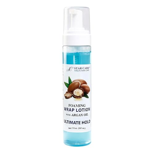 STAR CARE Foaming Wrap Lotion with Argan Oil Moisturizing Styling Foam for Long-Lasting Control, Volume & Shine for Natural Hair Lightweight