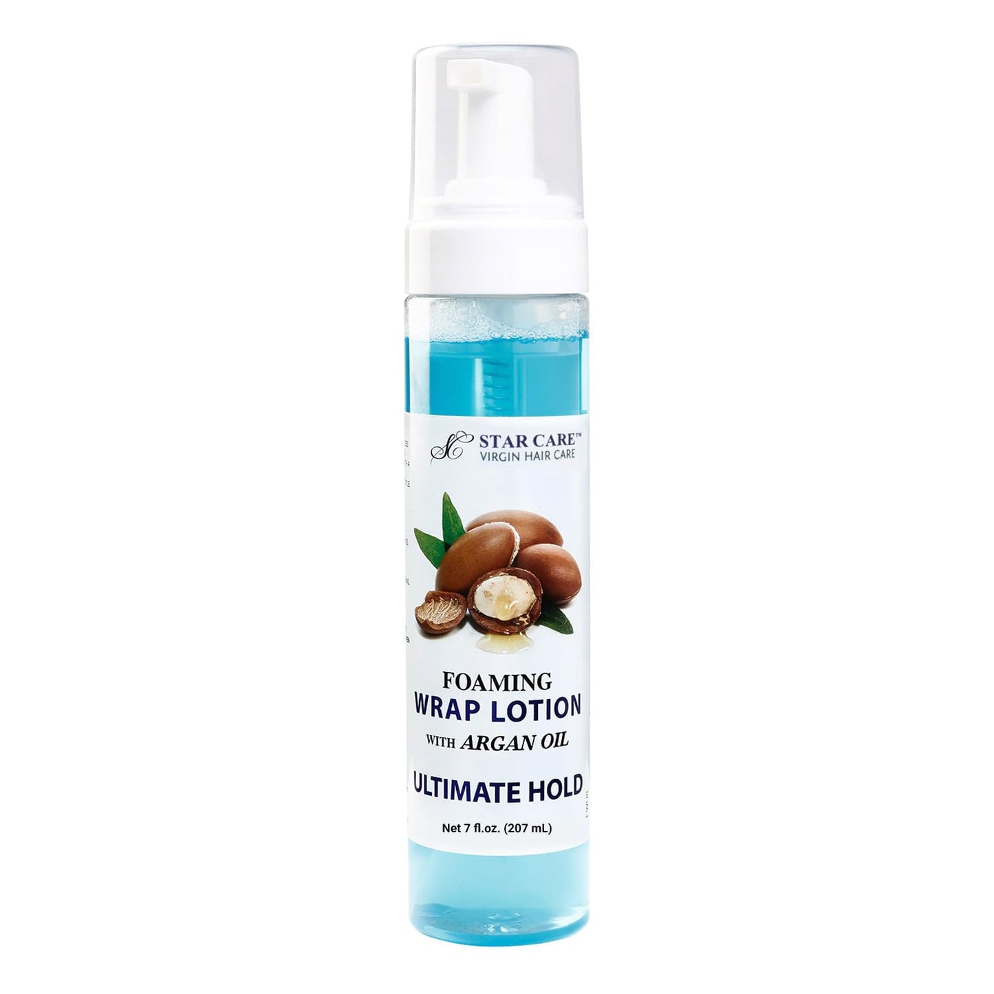 STAR CARE Foaming Wrap Lotion with Argan Oil Moisturizing Styling Foam for Long-Lasting Control, Volume & Shine for Natural Hair Lightweight