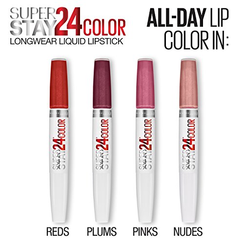 Maybelline Super Stay 24, 2-Step Liquid Lipstick Makeup, Long Lasting Highly Pigmented Color with Moisturizing Balm, Everlasting Wine