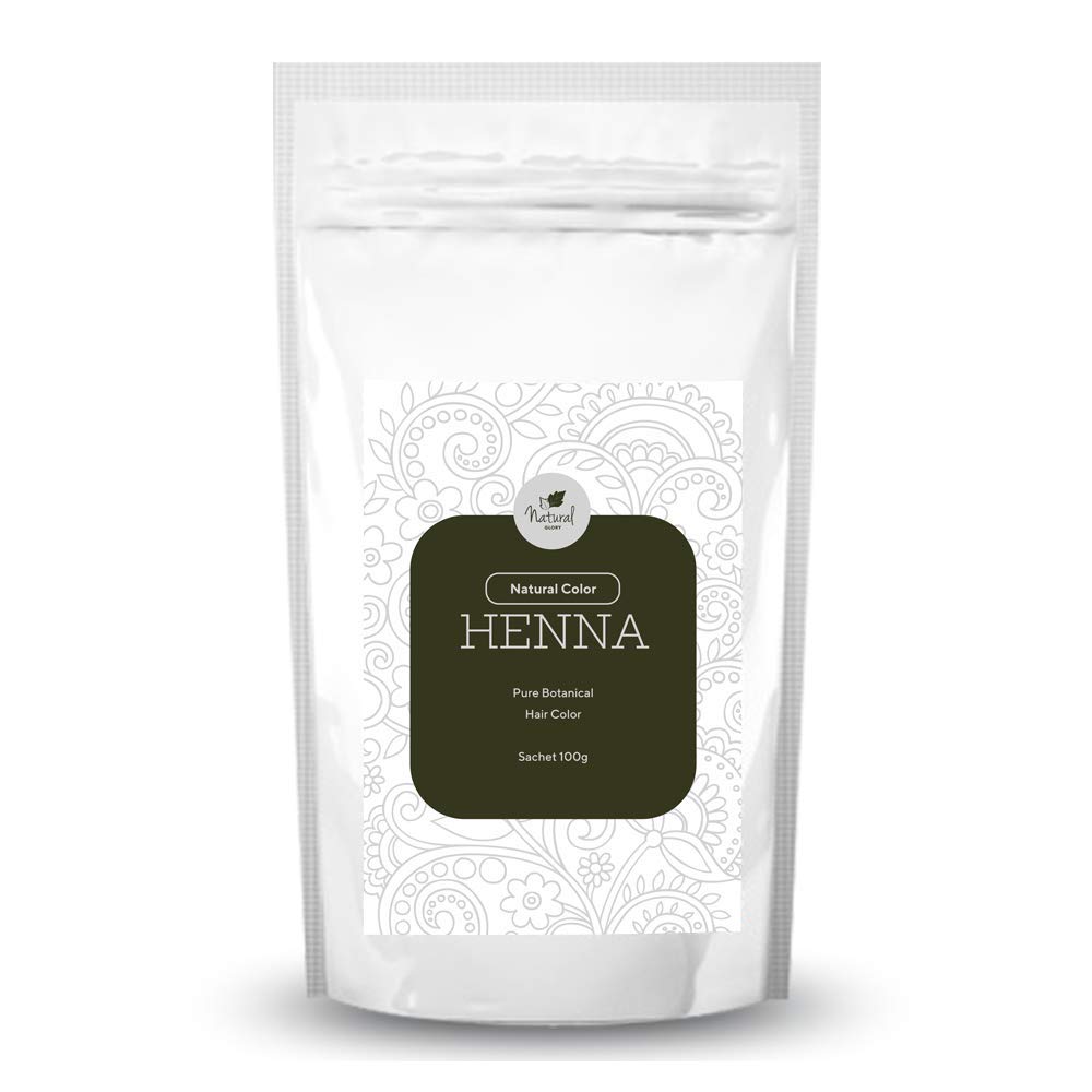 Natural Glory Pure Natural Henna (100 Gms) Leaves Reddish color