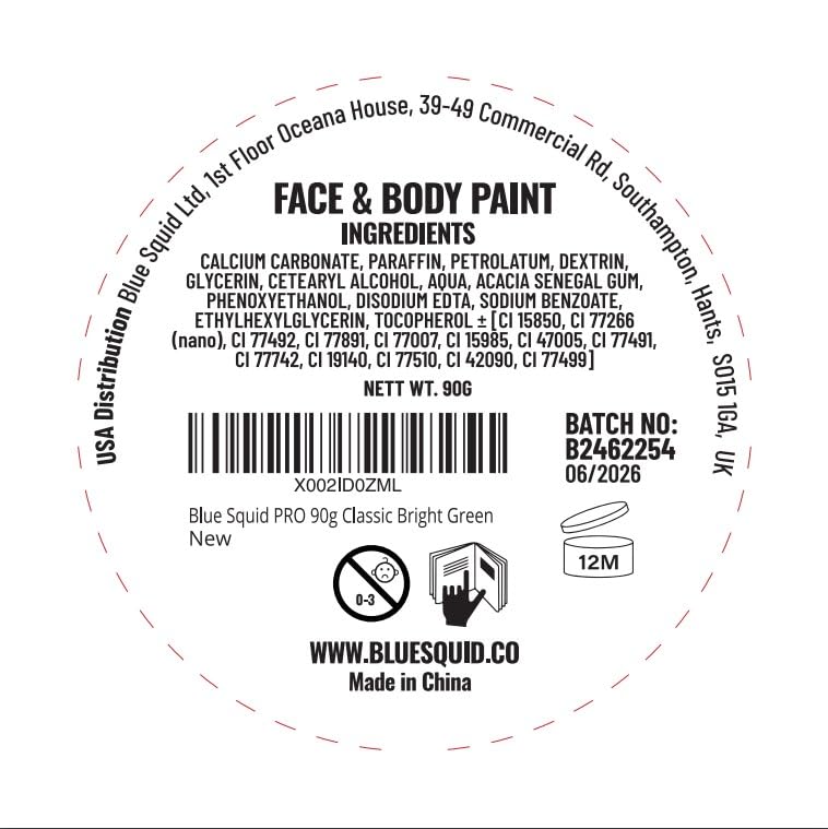 Blue Squid PRO Face Paint - Professional Water Based Single Cake Facepaint & Body Paints - SFX Makeup, Kids Adults Face Painting for Costume