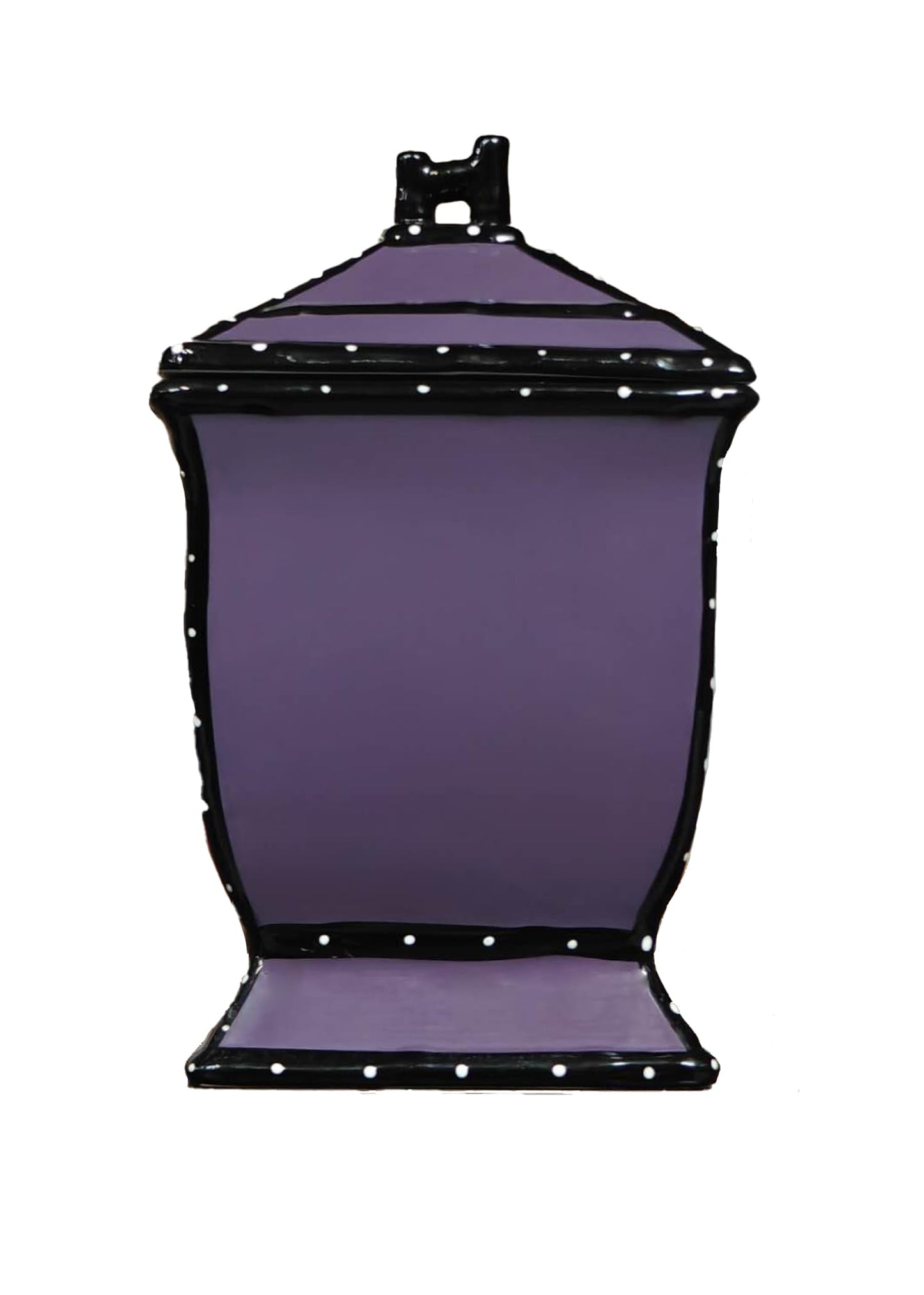 ACK Tuscany Hand Painted Ruffle Purple Cookie Jar, Ceramic Cookie Jar with Lid and and Rubber Seal, Food Storage Jar, Kitchen Décor, Snack Storage…