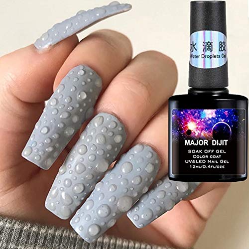 Major Dijit 8ml/Bottle Water Droplet Nails Gel Nail Polish Soak Off UV LED Nail Gel Polish Nail Art Design (B)