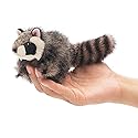 Folkmanis Mini Raccoon Finger Puppet, Gray, 1 EA