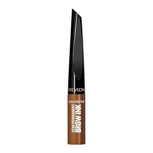 Revlon ColorStay 5-in-1 Semi-Permanent Brow Ink with Spoolie Brush, Waterproof, Transfer-Proof, Eyebrow Makeup, Easy to Remove, 351 Warm Brown Ink