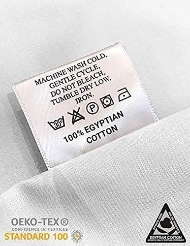 Kamas Egyptian Cotton Sateen Weave Pack of 2 Extra Large Pillowcase to Fit Your Oversized Pancake Large Huge & Gusseted Pillows (Light Blue, Queen