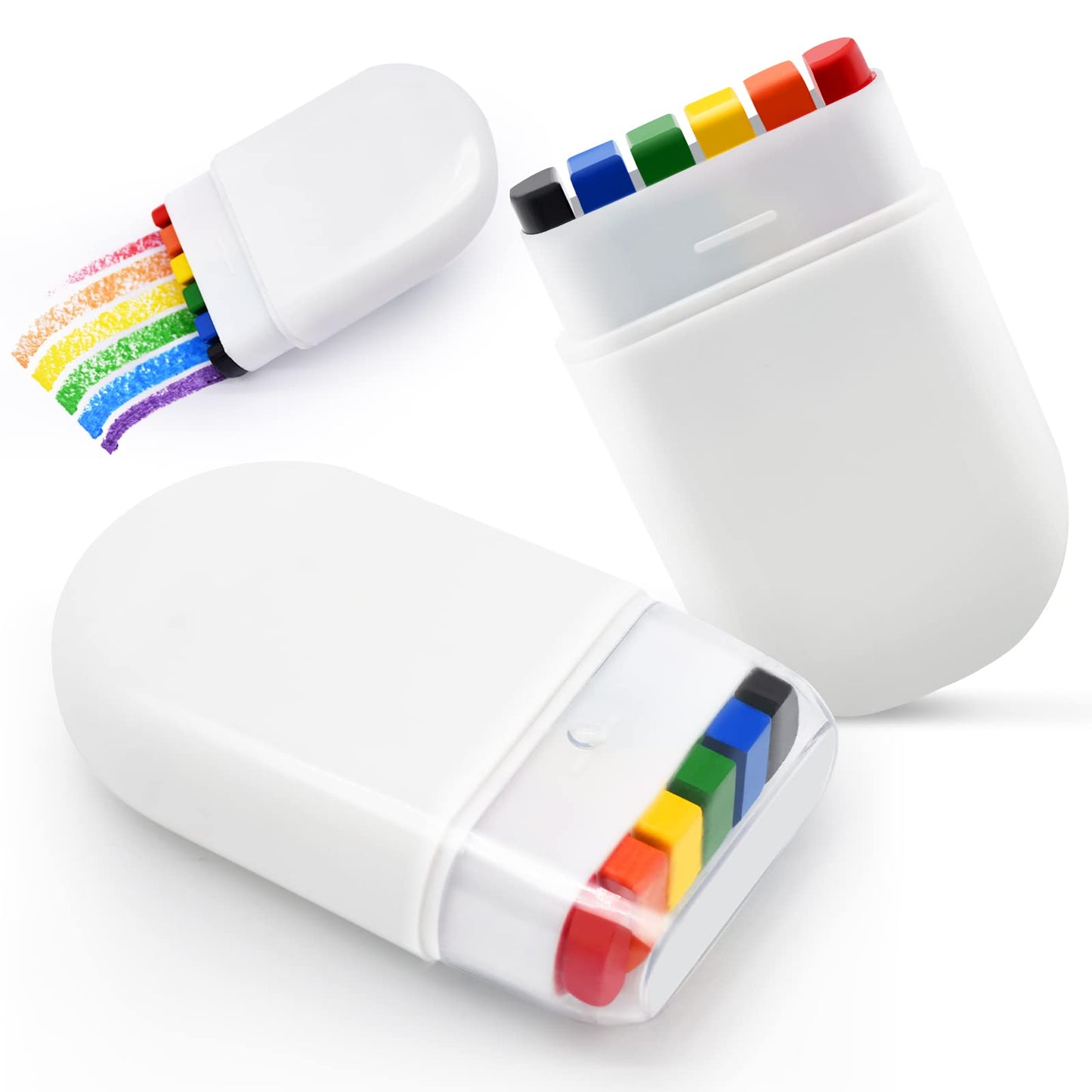 Rainbow Pride Flag Face Paint - Gay Pride Rainbow Stripe Fan Brush Stick, Face and Body Paint for Parade, Celebrations, Cosplay, Party, and Halloween