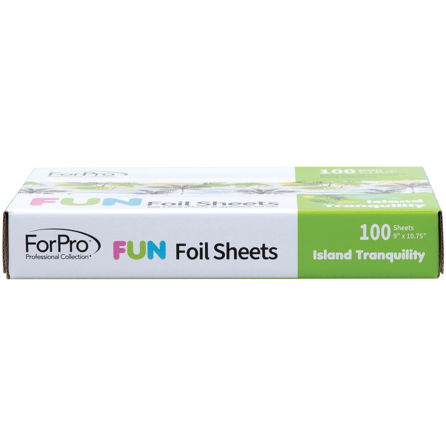 ForPro FUN Island Tranquility 9" Foil Sheets, Aluminum Hair Foils for Color Application and Highlighting Services, Food Safe, Pop-Up Dispenser, 9” W x
