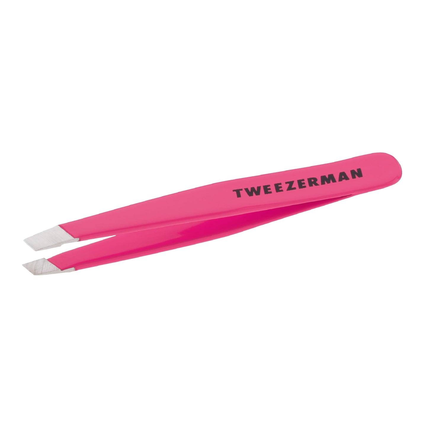 Tweezerman Mini Slant Tweezer - Tweezerman Tweezers for Eyebrows Neon Pink Beauty and Personal Care Tweezerman