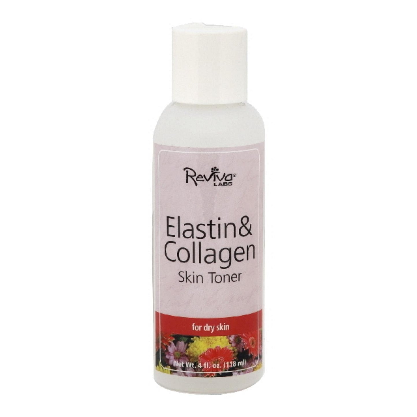 Reviva Labs Elastin Collagen Skin Toner with Vitamin A & E, 4 ounce