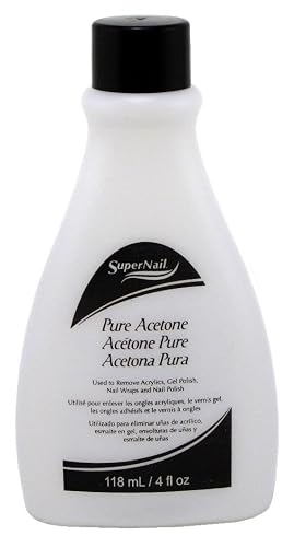 Super Nail 4 Ounce Pure Acetone Polish Remover (Clear) (118ml) (2 Pack) Beauty & Personal Care SuperNail
