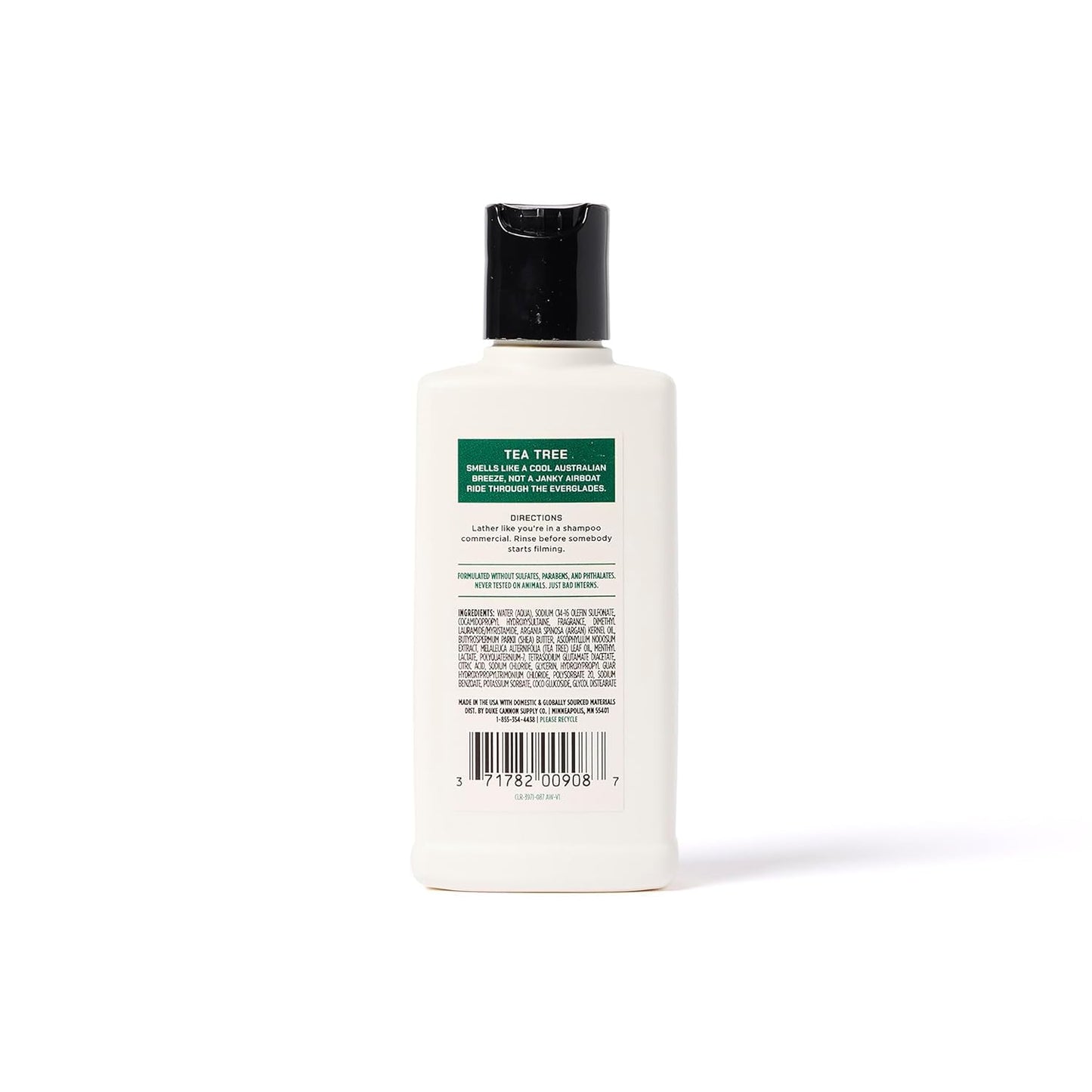 Duke Cannon Supply Co. Tea Tree 2-in-1 Shampoo and Conditioner for Men - 3 fl oz - Fresh Mint + Eucalyptus Scent - Made with Tea Tree Oil & Menthol