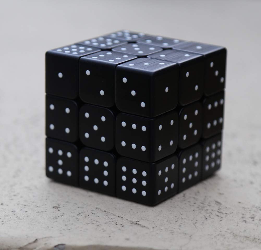 3x3x3 Speed Cube 3D Relief Effect Sudoku Braille Magic Cube Puzzle,IQ Reasoning Games Puzzles Special for The Blind Person,Weak Vision, 5.6cm/2.2"