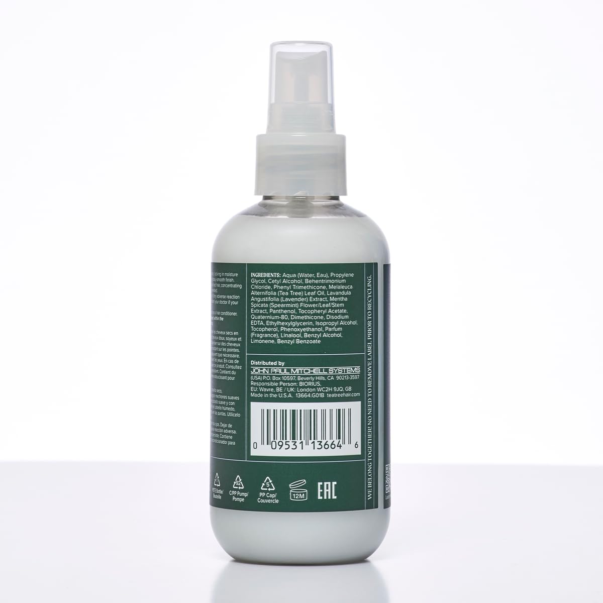 Tea Tree Lavender Mint Conditioning Leave-In Spray, Lightweight Leave-In Conditioner, Softens + Smooths, For Coarse + Dry Hair, 6.8 fl. oz.