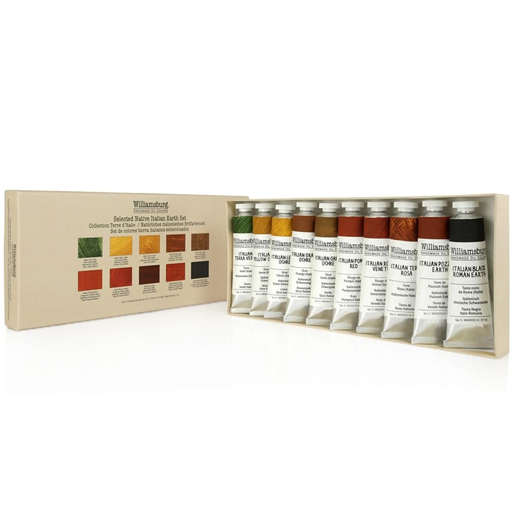 Williamsburg Artist Oil Colors by GOLDEN, Native Italian Earth Set