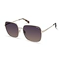 Kenneth Cole New York Women's KC6032W Square Sunglasses, Gold/Gradient Blue, 60/17/140