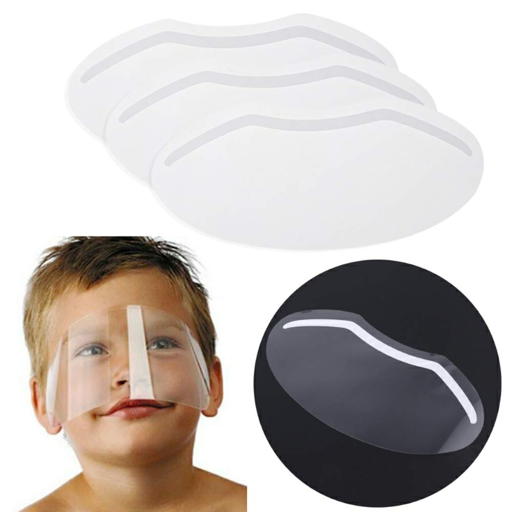 LWBTOSEE Clear Disposable Face Shield, for Shower Haircut Hairspray and Eyelash Extensions Eye Eyebrow Eyelid Surgery Aftercare (100 PCS)