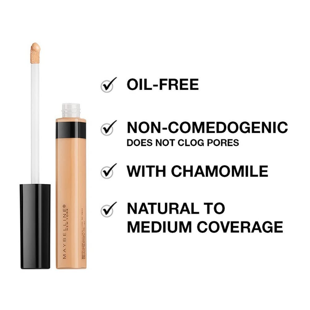 Maybelline New York Fit Me Liquid Concealer Makeup, Natural Coverage, Lightweight, Conceals, Covers Oil-Free, Deep, 1 Count (Packaging May Vary)