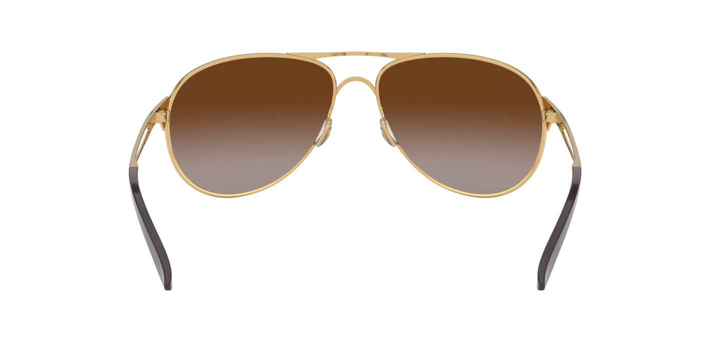 Oakley Women's Caveat Aviator Sunglasses,Polished Gold Frame/Dark Brown Gradient Lens,One Size