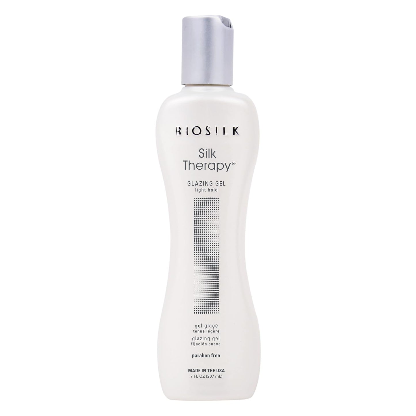 BioSilk Silk Therapy Glazing Gel, Light-Hold Styling Gel For Shine Without Stickiness, Sulfate, Paraben, & Cruelty-Free, 7 Oz