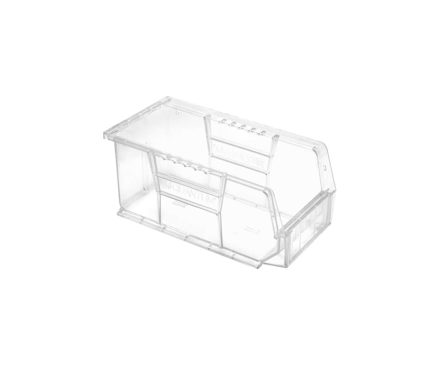 QUANTUM STORAGE SYSTEMS QUS230CC Ultra Stack & Hang Heavy Duty Part Organizer Crystal Clear Bins 11" L x 6" W x 5" H