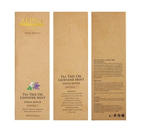 Tea Tree Lavender Mint Serum Organic hair And Skin Care by Alpha New York100 ml. / 3.38 fl.oz.