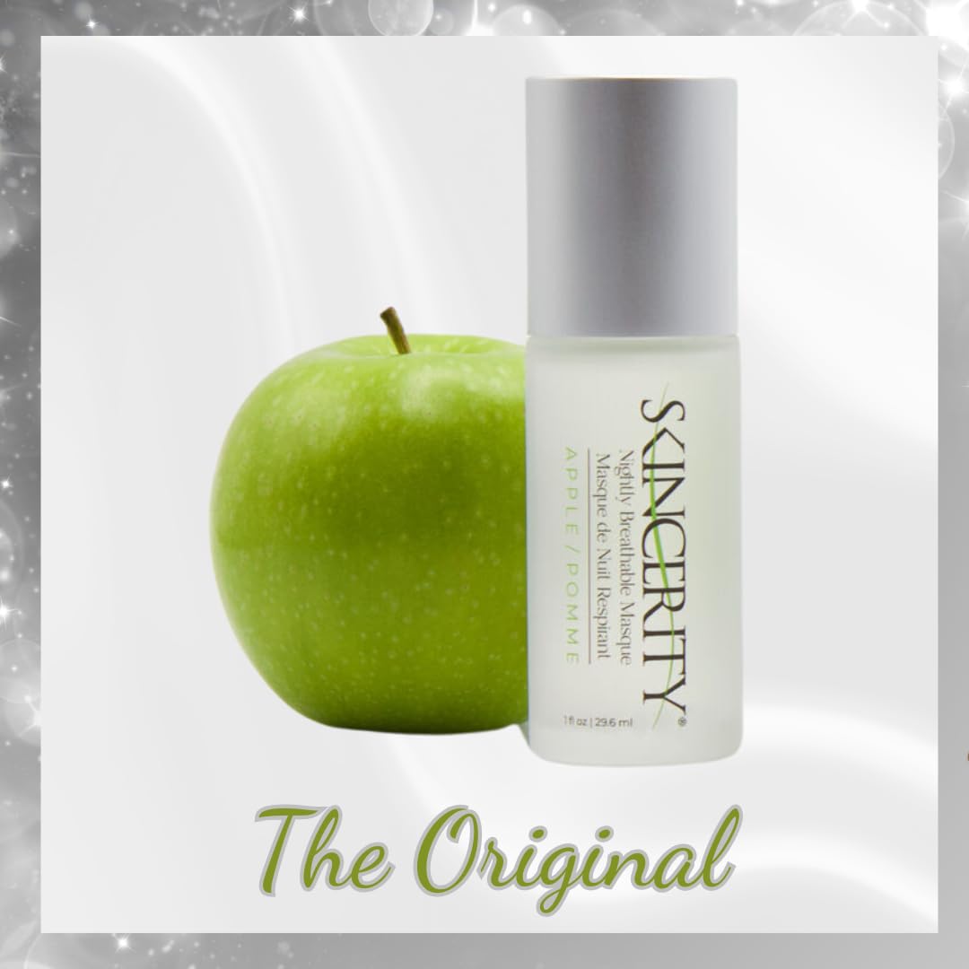 Skincerity Nightly Breathable Masque - Apple, Grapeseed Oil and Vitamin E, Anti-Aging, Reduce Pore Size and Wrinkles, Hydrating and Nourishing