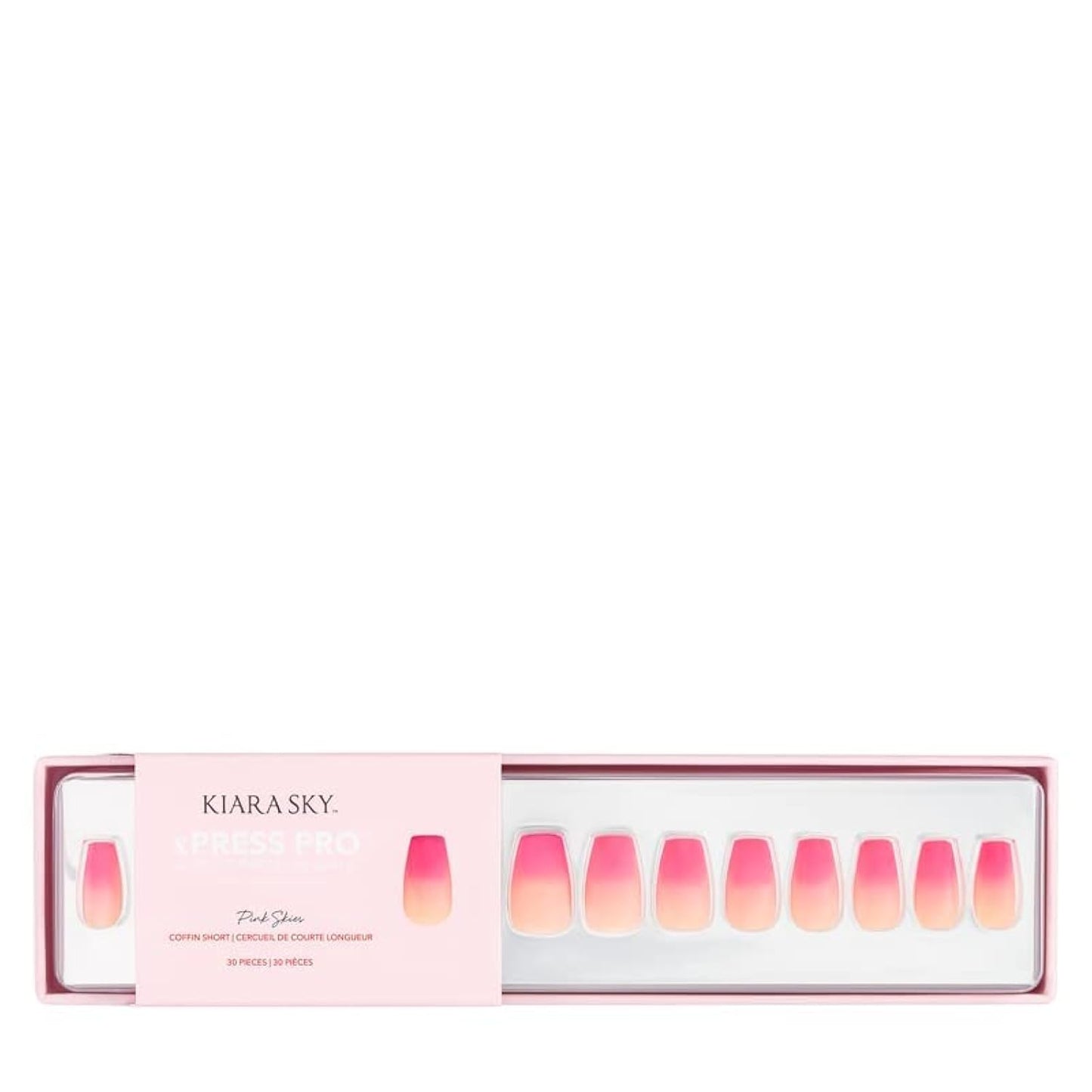 KIARA SKY PROFESSIONAL NAILS XPRESS PRO 100% ACRYLIC PRESS ON NAILS (Pink Skies) Beauty & Personal Care KIARA SKY