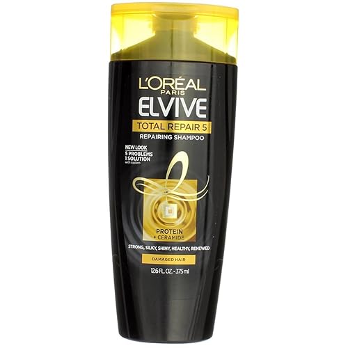 L'Oreal Paris Elvive Total Repair 5 Repairing Shampoo, 12.6 fl oz (4 pack) (Bundle)