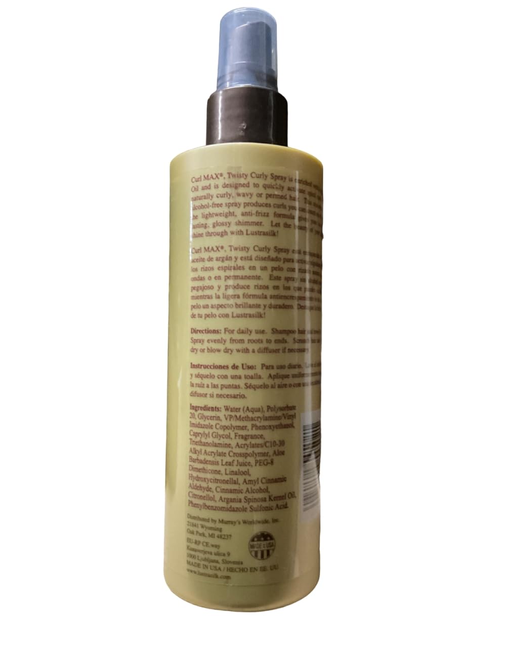 Lustrasilk Max Twisty Curly Spray, 8 Ounce by Lustrasilk