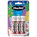 ChapStick Lip Balm, Candy Cane, 3-Count - Fresh & Minty Lip Moisturizer, Stocking Stuffer, 0.15 Oz Ea