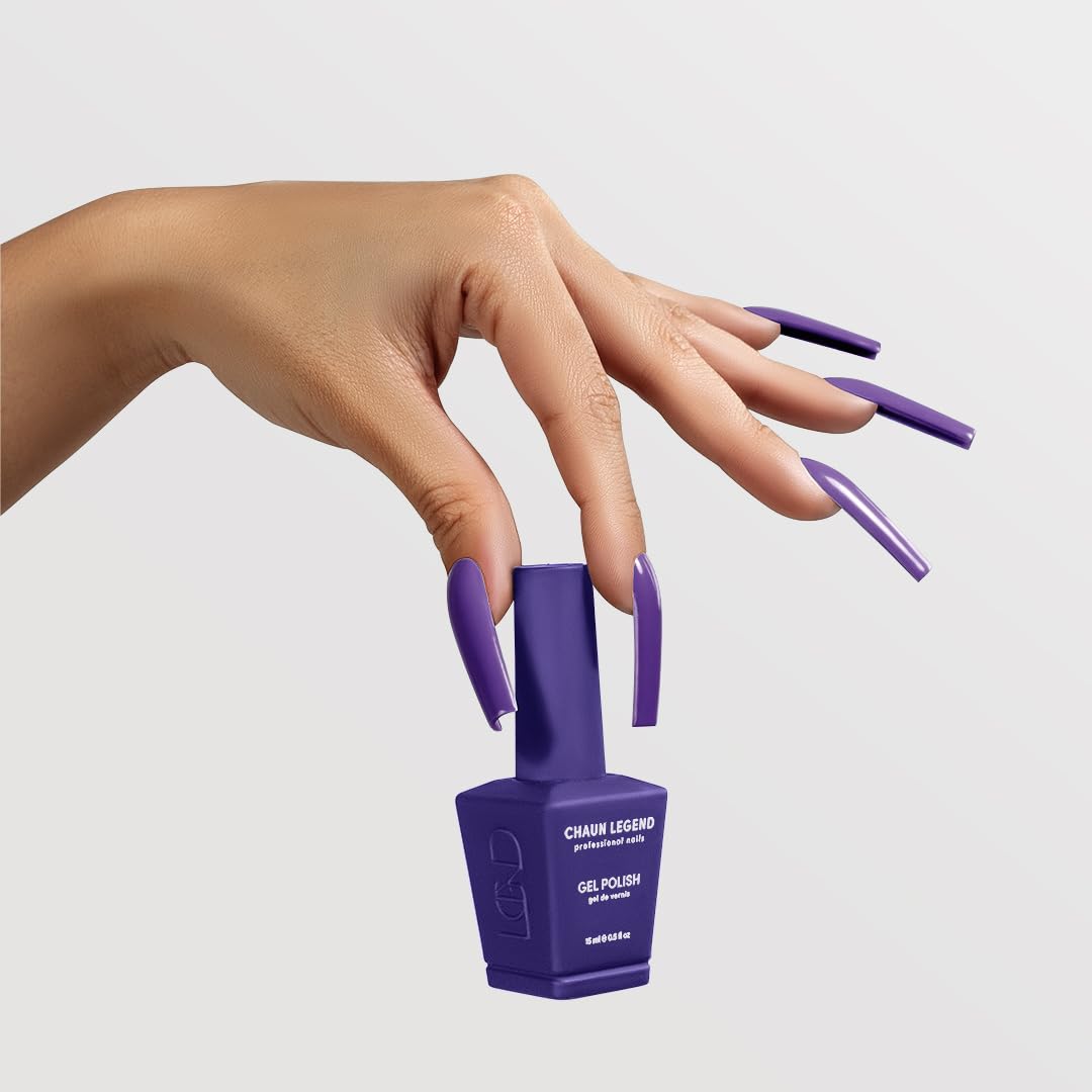Chaun Legend UV Gel Nail Polish, 0.5 Ounce Long Lasting Salon Quality, Bubble Free Professional Manicures, Quick Dry High Shine, Huckleberry LG5074 Beauty & Personal Care Chaun Legend Professional Nails